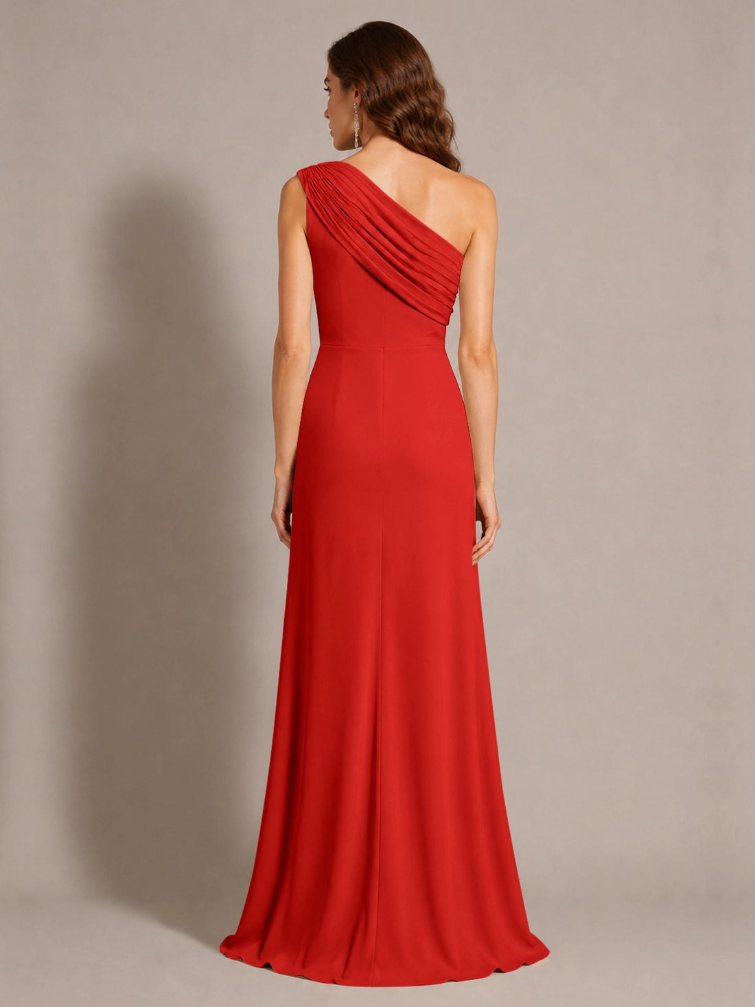 One-Shoulder Prom Dress with Slit