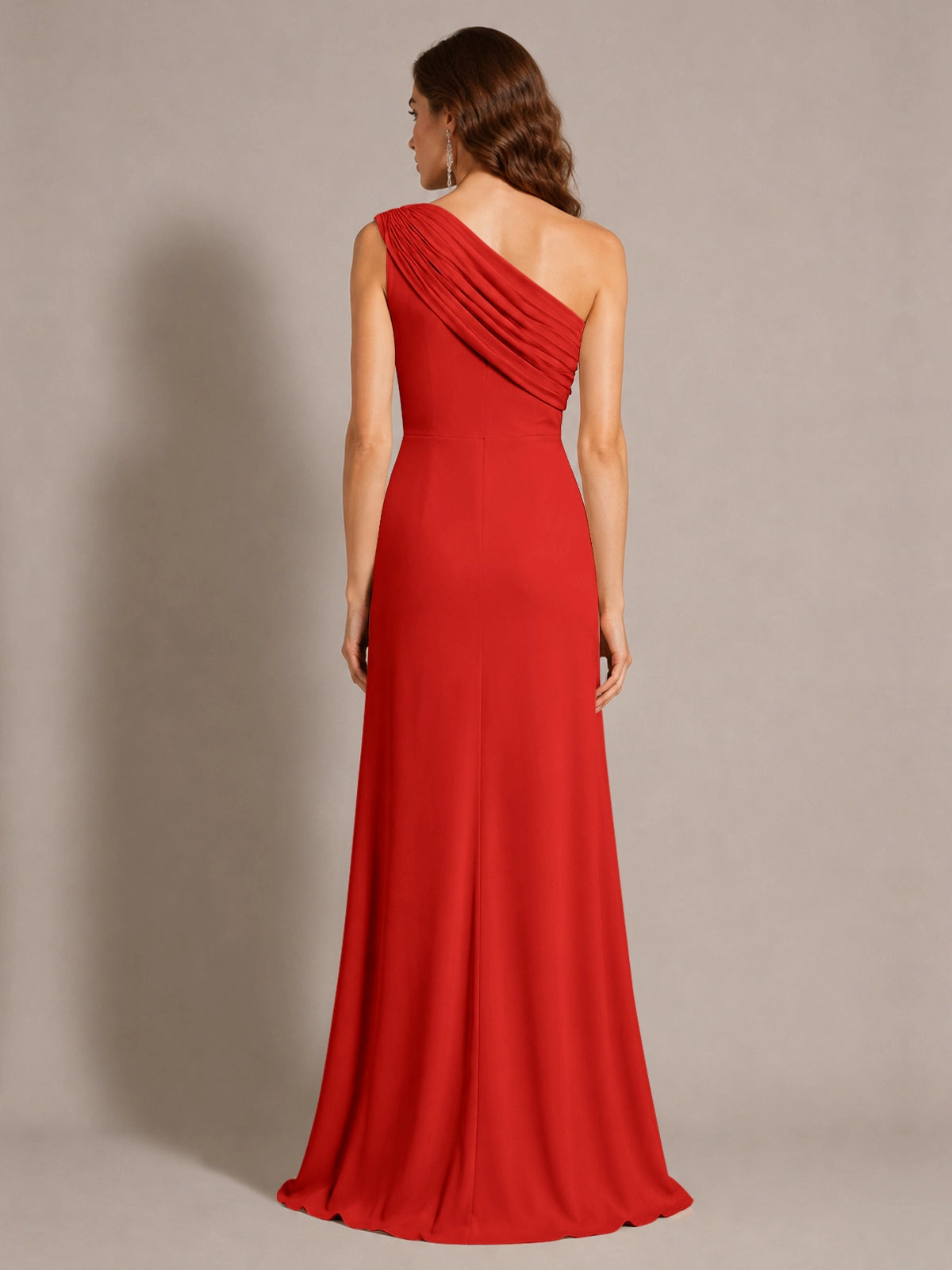 One-Shoulder Prom Dress with Slit