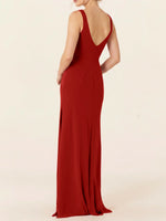 Chiffon Bridesmaid Dress with Slit 