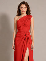 One-Shoulder Prom Dress with Slit