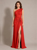 One-Shoulder Prom Dress with Slit