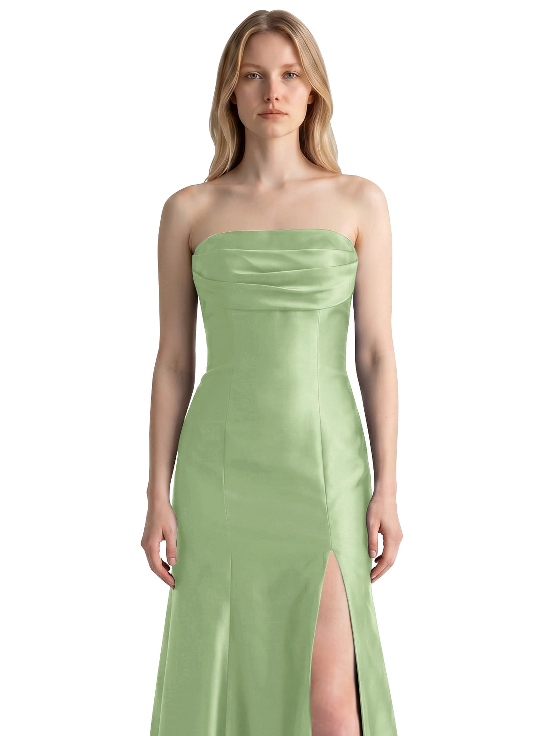 Strapless Ruched Bodice Prom Dress 