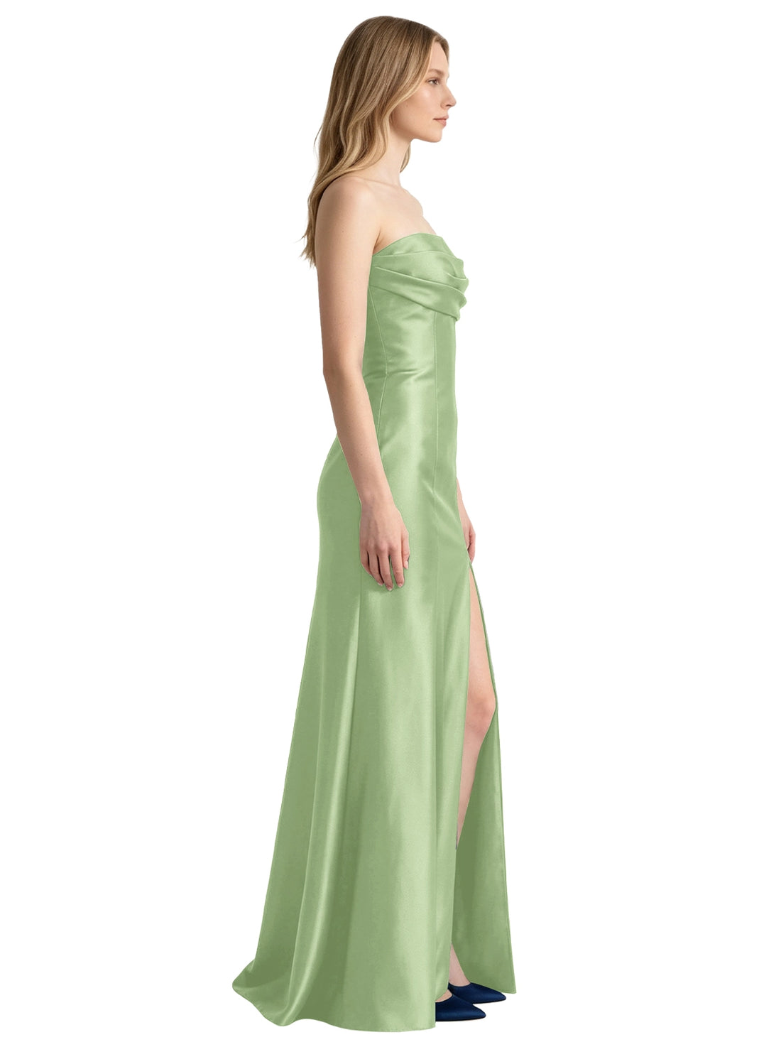 Strapless Ruched Bodice Prom Dress 