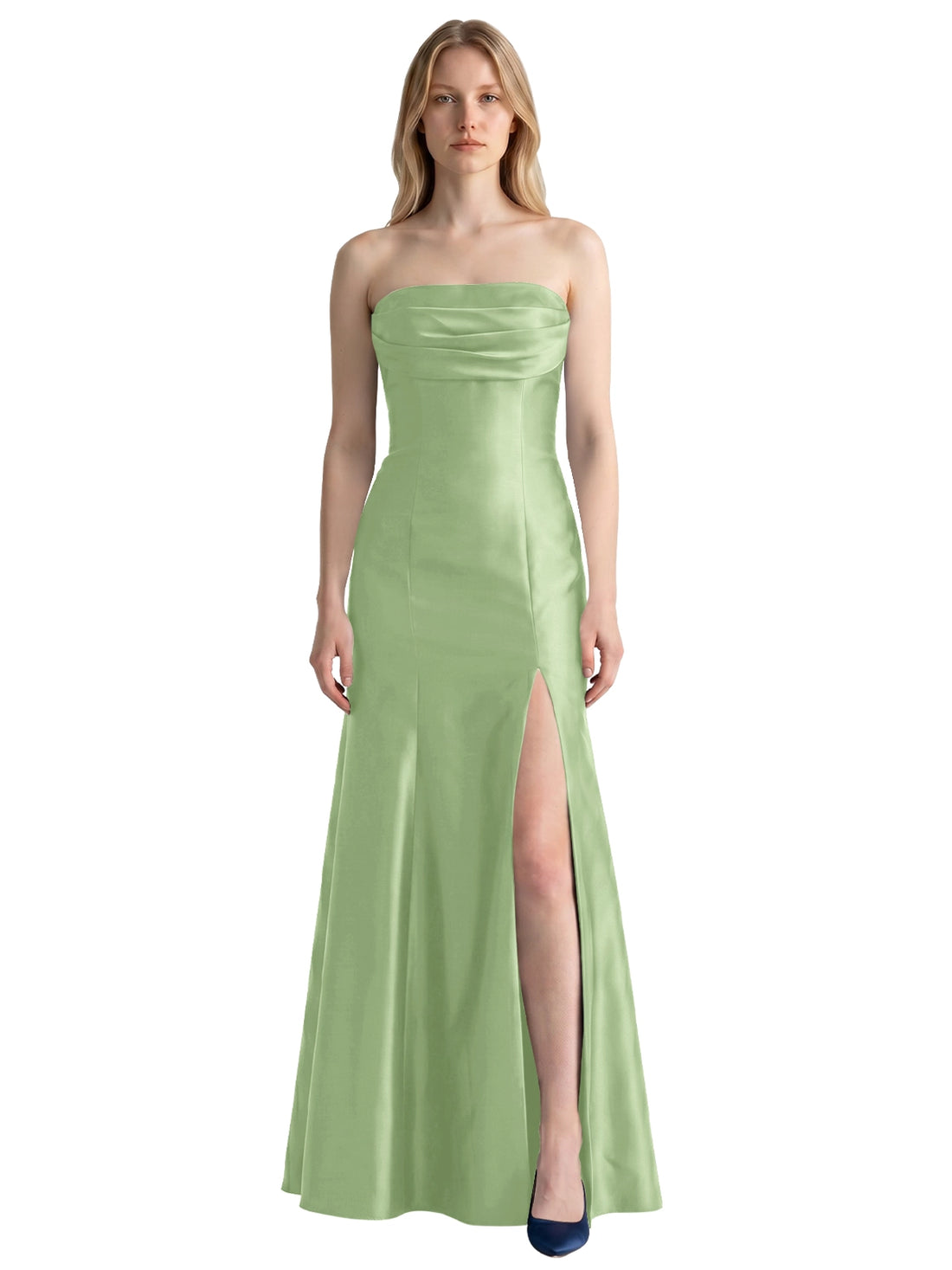Strapless Ruched Bodice Prom Dress 