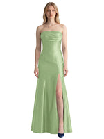 Strapless Ruched Bodice Prom Dress 