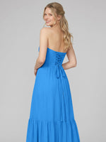 Strapless Bridesmaid Dress with Slit 