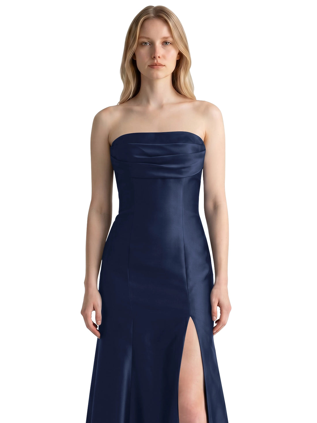 Strapless Ruched Bodice Prom Dress 