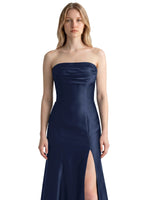 Strapless Ruched Bodice Prom Dress 