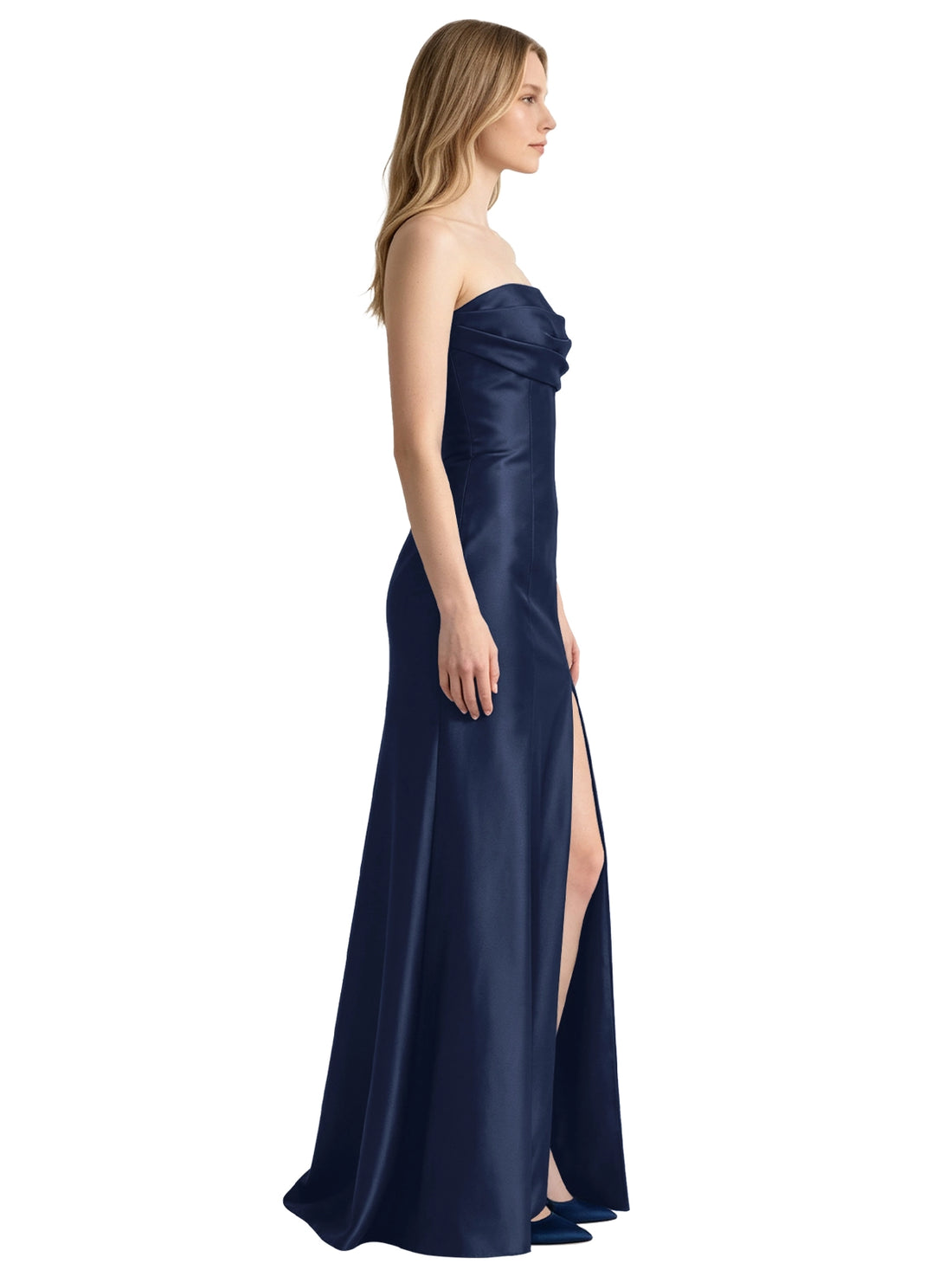 Strapless Ruched Bodice Prom Dress 