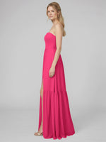 Strapless Bridesmaid Dress with Slit 