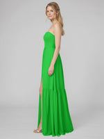 Strapless Bridesmaid Dress with Slit 