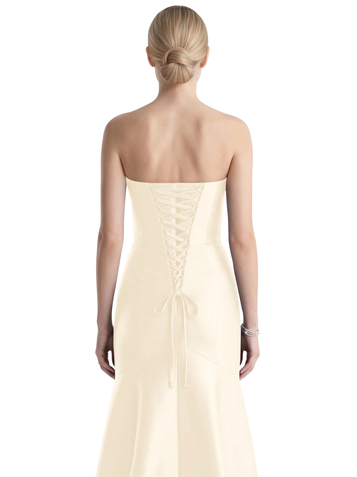 Strapless Ruched Bodice Prom Dress 
