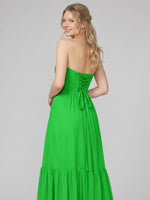Strapless Bridesmaid Dress with Slit 