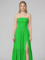 Strapless Bridesmaid Dress with Slit 