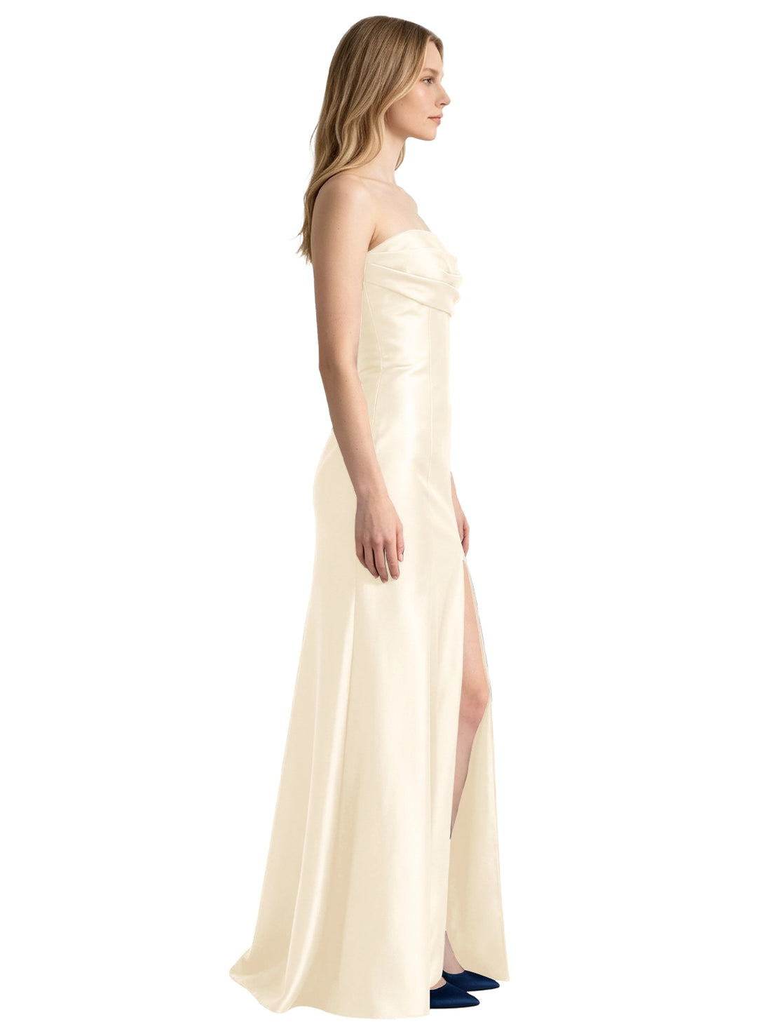 Strapless Ruched Bodice Prom Dress 