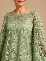 Two-piece Mother of the Bride Dress with Lace Top