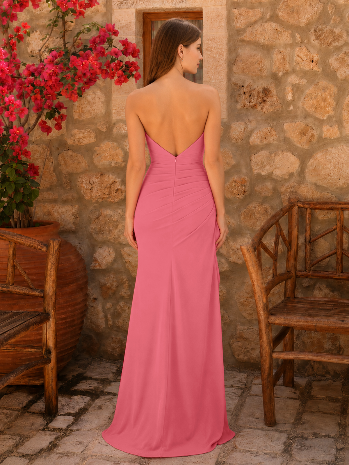 Sweetheart Neckline Prom Dress with High Slit