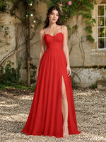 A-Line Bridesmaid Dress with Spaghetti Straps