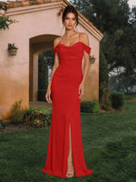 Trumpet Bridesmaid Dress with Slit