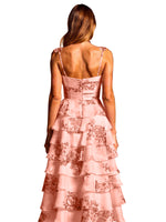Floral Pattern High-low Dress 