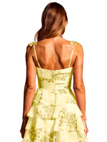 Floral Pattern High-low Dress 