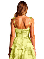 Floral Pattern High-low Dress 