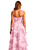 Floral Pattern High-low Dress 