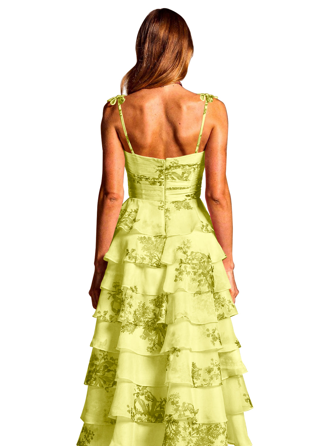 Floral Pattern High-low Dress 