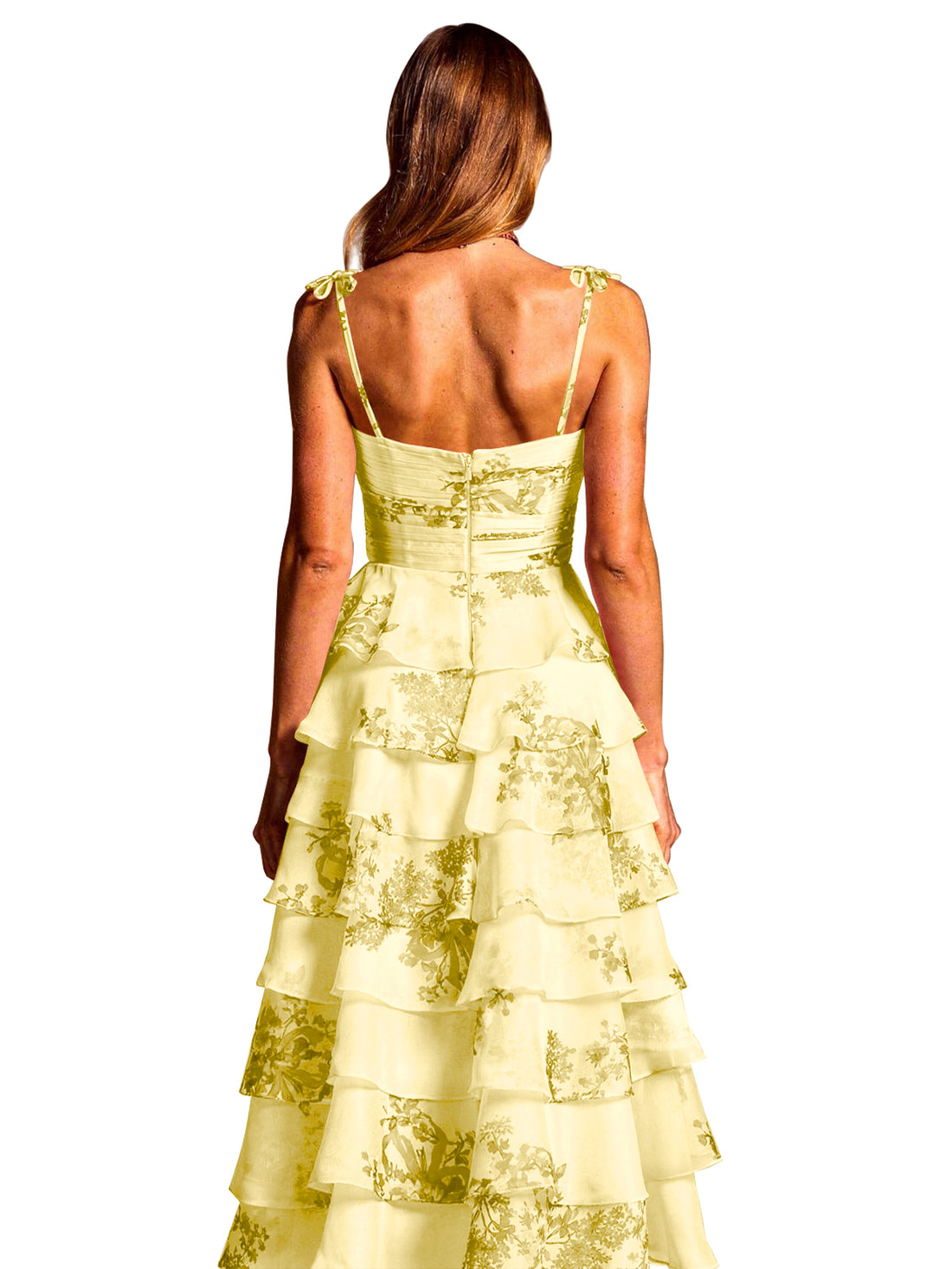 Floral Pattern High-low Dress 