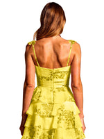 Floral Pattern High-low Dress 