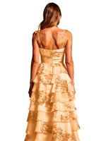 Floral Pattern High-low Dress 