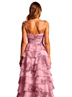 Floral Pattern High-low Dress 
