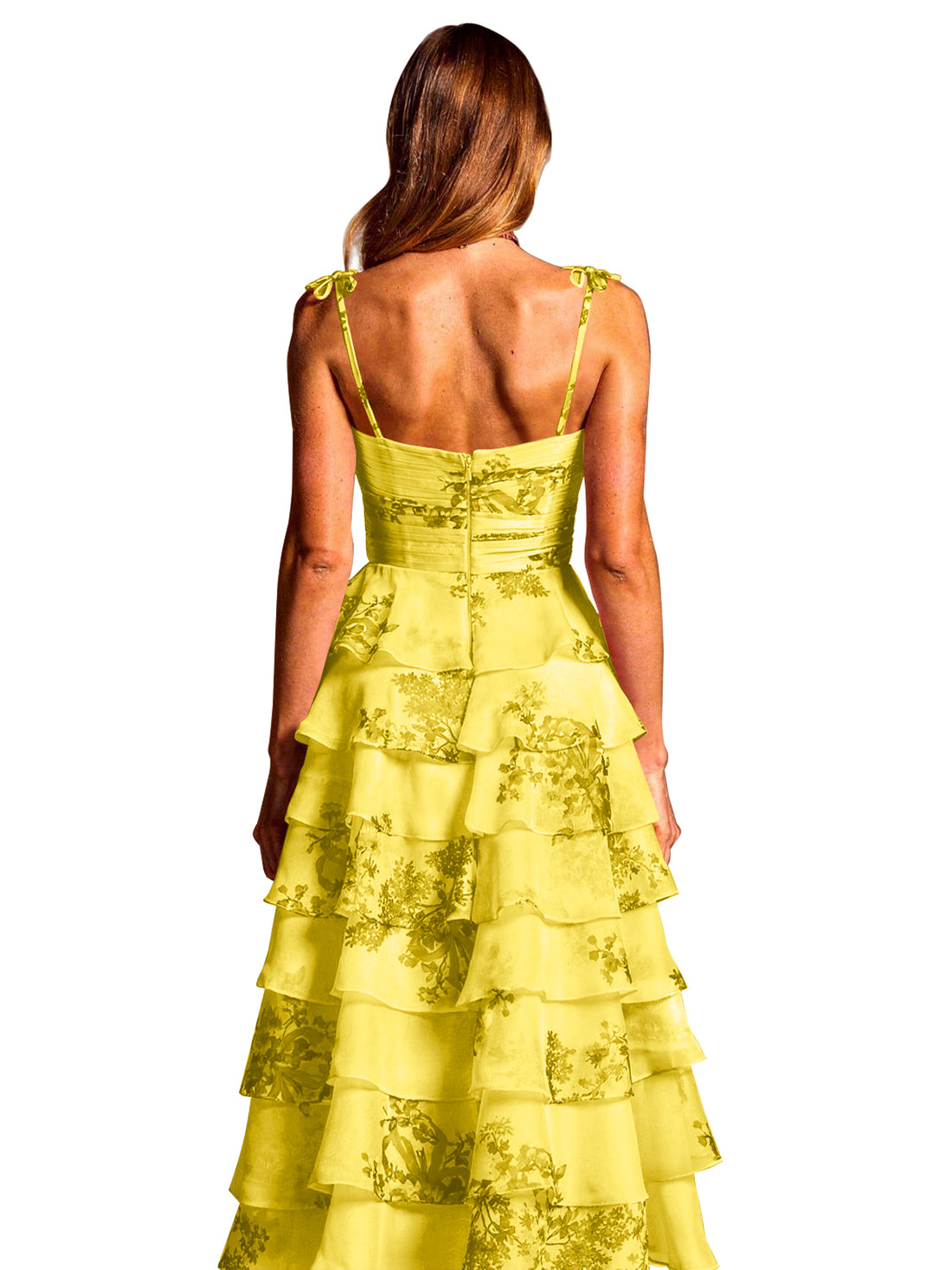 Floral Pattern High-low Dress 
