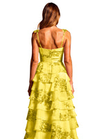 Floral Pattern High-low Dress 