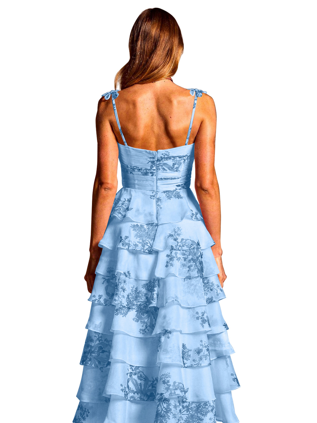 Floral Pattern High-low Dress 