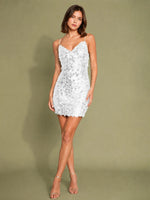 Sheath Homecoming Dress with Sequins 