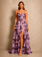 Floral Pattern High-low Dress 