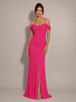 Trumpet Bridesmaid Dress with Slit