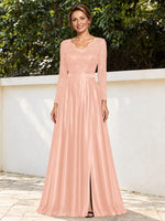 Satin Mother of the Bride Dress with Appliques