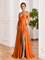 A-line Prom Dress with High Slit 