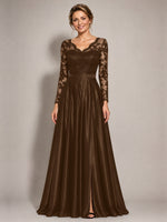 Satin Mother of the Bride Dress with Appliques