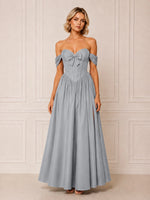 A-line Bridesmaid Dress with Bow Detail 