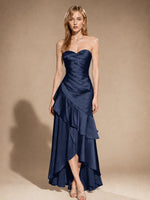 Strapless Prom Dress with Tiered Ruffles 
