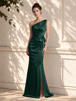 One-Shoulder Bridesmaid Dress with Sash