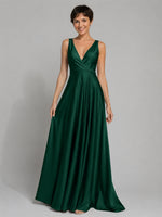 A-line Bridesmaid Dress with Cross-Over Bodice