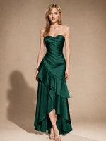 Strapless Prom Dress with Tiered Ruffles 