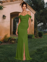 Trumpet Bridesmaid Dress with Slit