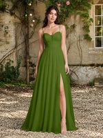 A-Line Bridesmaid Dress with Spaghetti Straps