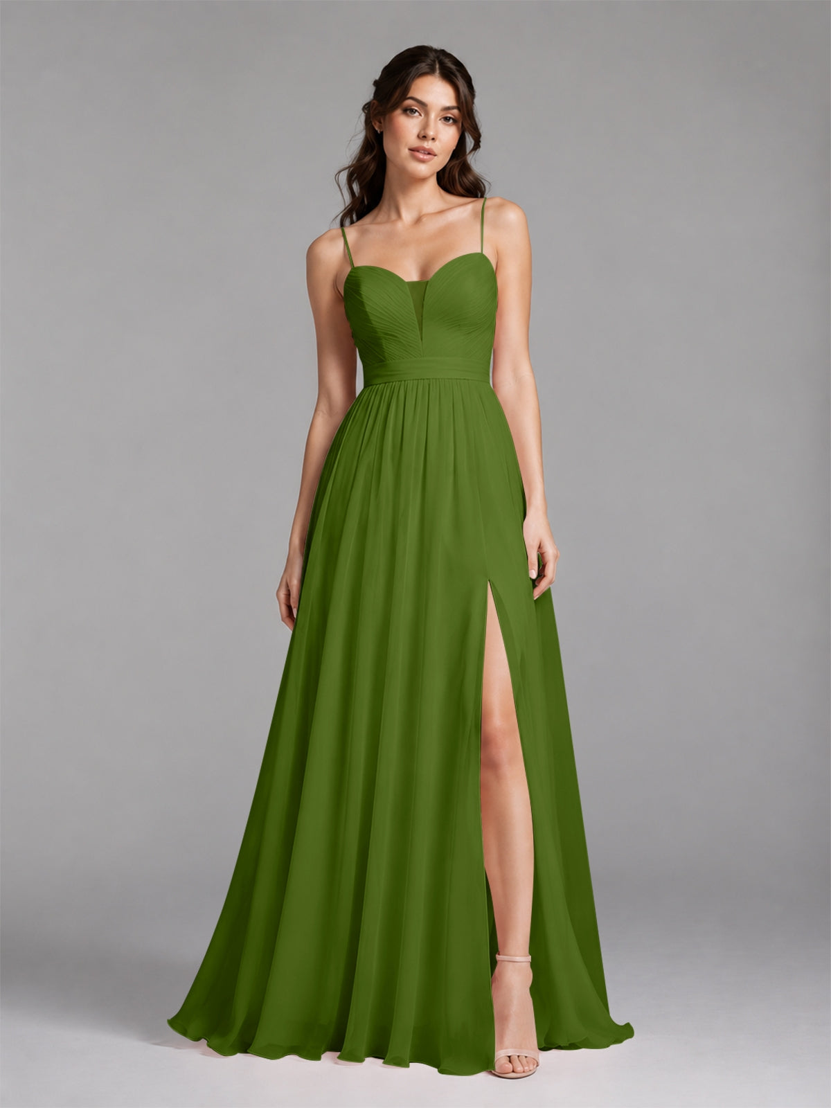 A-Line Bridesmaid Dress with Spaghetti Straps