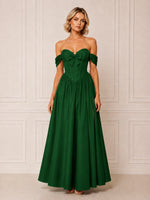 A-line Bridesmaid Dress with Bow Detail 